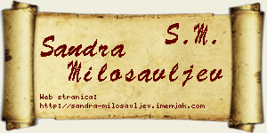 Sandra Milosavljev vizit kartica